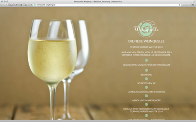 Weinquelle Webdesign teaser